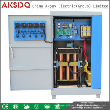 Hot Sales SBW 100KVA Three Phase Automatic Appliance and Over Voltage and Protect Compensated Voltage Stabilizer for Hospital